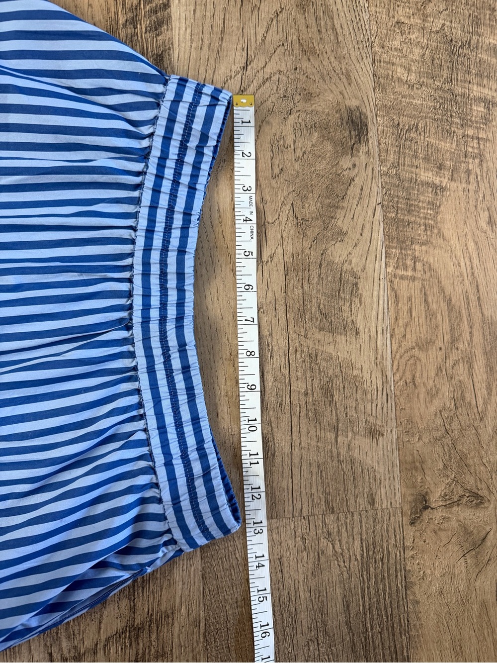 Madewell NWT Dark Blue & Light Blue Striped Cotton Midi Skirt Pockets Size - Picture 3 of 8